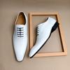 White Wedding Dress Oxford Shoes for Men Lace-up Business Office Formal Shoe New Trends Handmade Custom Comfortable Male Brogues
