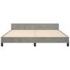 Bed Frame with Headboard Light Grey 180x200 cm Velvet