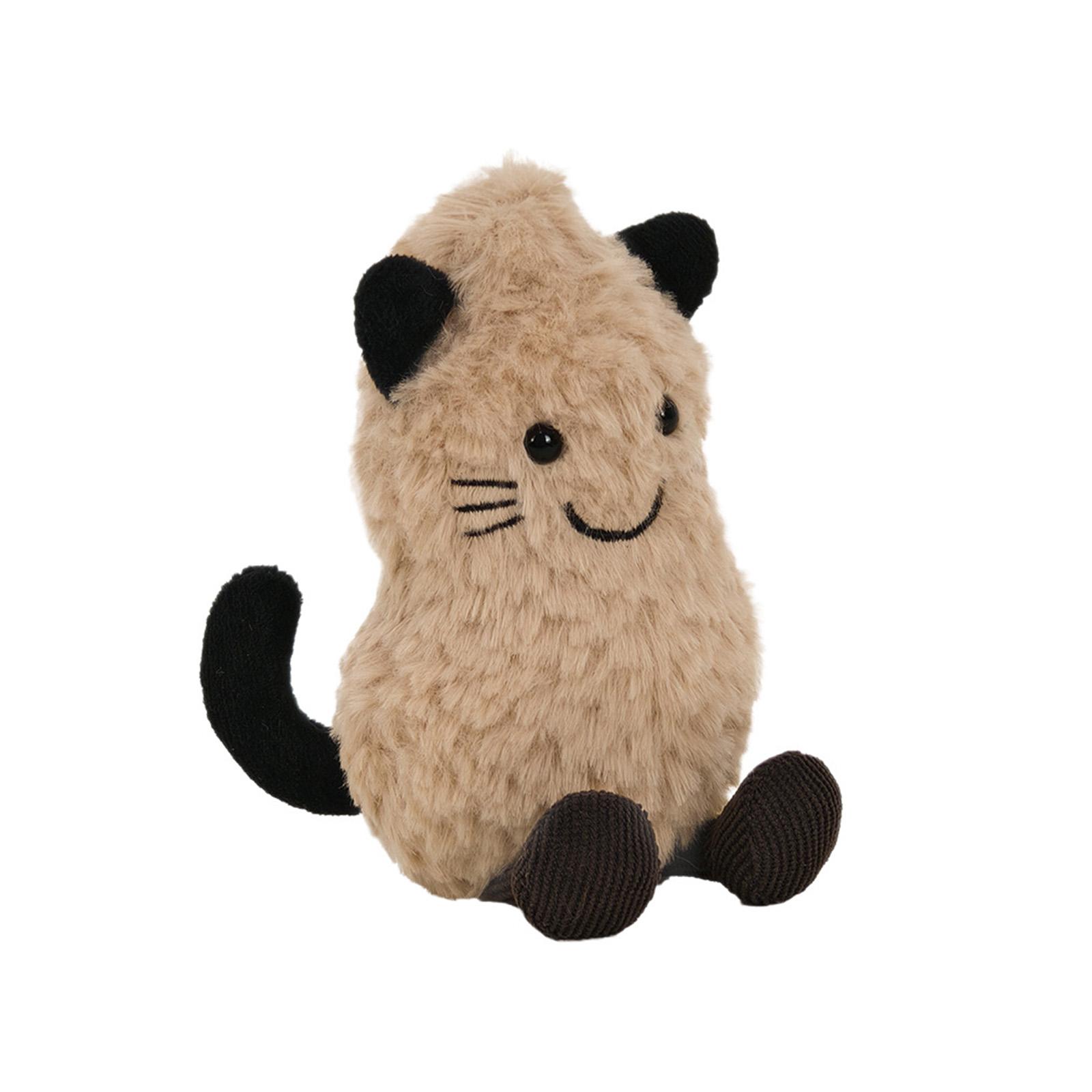 

Cute Plush Stuffed Animal, Soft Toy With Black Ears & Tail, Adorable Smiling Face Plushie For Kids, Toddlers, Lovers, Perfect Gift For Birt One Size