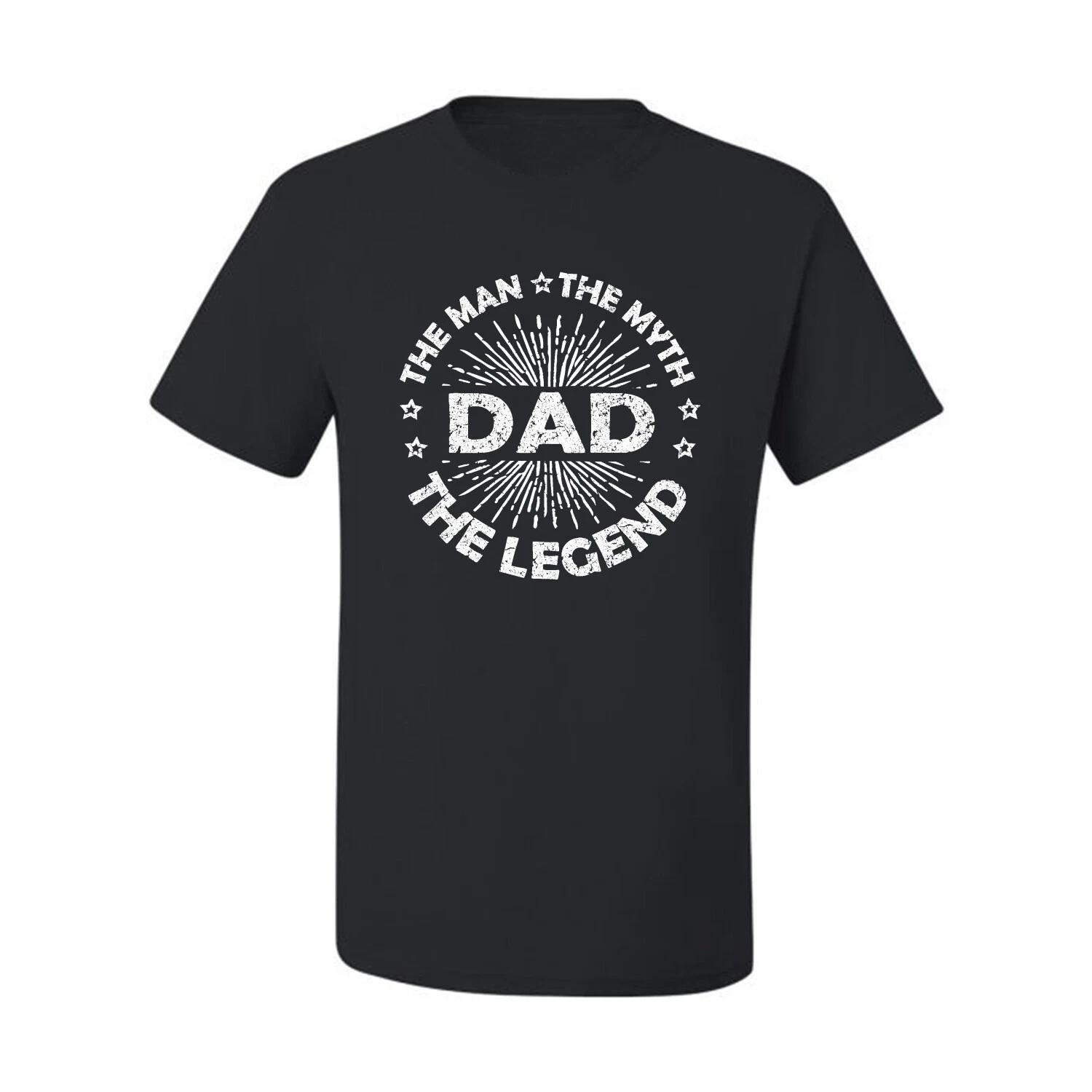 Dad Man Myth Legend Funny Dad Uncle Papa Gift Men Graphic T- Shirt S