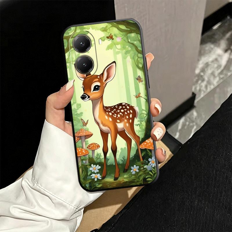 Sika Deer Elk Animal Soft Phone Case for Xiaomi Poco X5 X6 X7 X8 Pro Max X3 F7 F8 Ultra M8 M7 M6 M5 Redmi 15 15C 14C 13C 12C X4