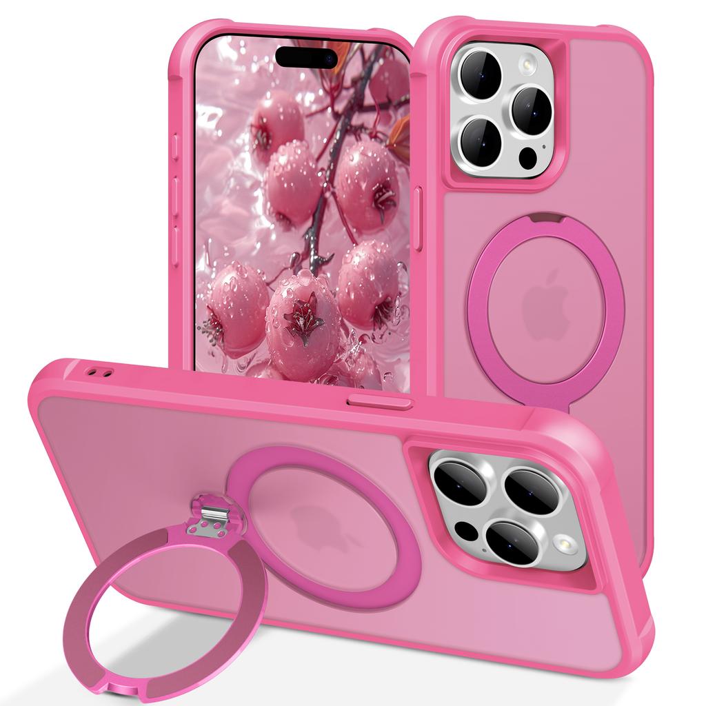 For iPhone 14 Pro Max Case Compatible with MagSafe Kickstand TPU PC Shockproof Phone Back Cover