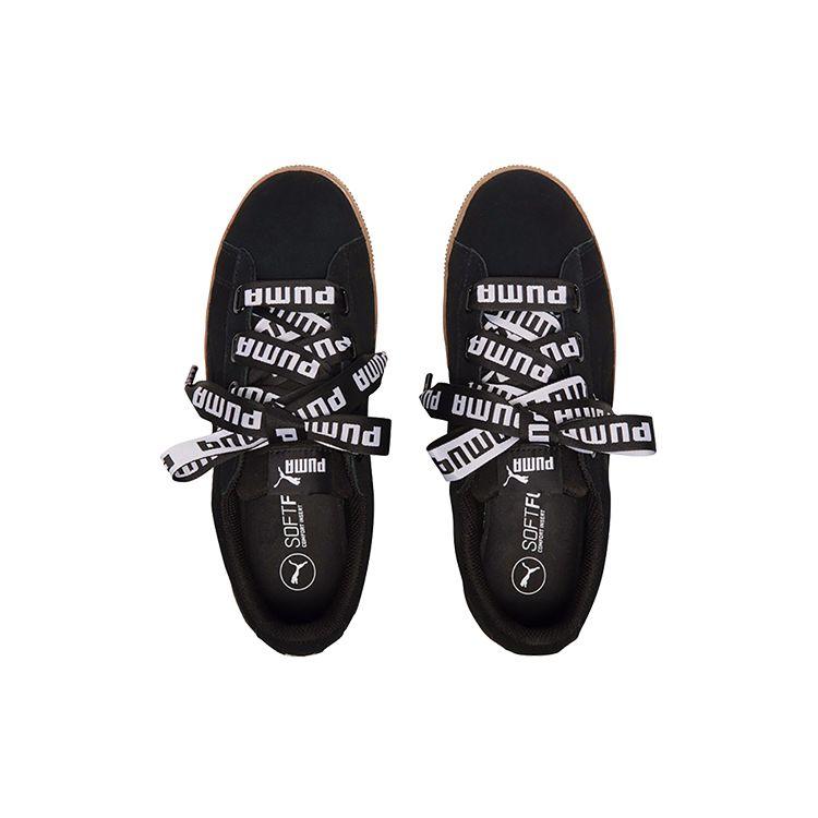 PUMA Vikky Platform Ribbon Sneakers Black Brown Unisex 365314-01