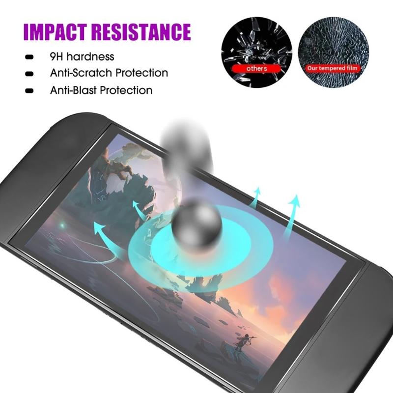 Portable Gaming Toughened Screen Protector Antiglare Surfaces Protects From Daily Wear Preserves Responsiveness for NSW2