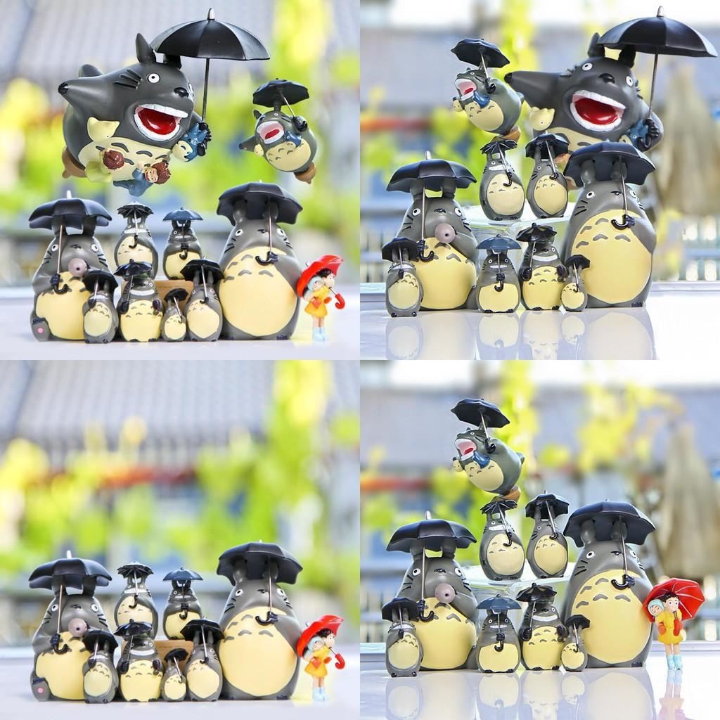 Neighbor My Totoro With Umbrella Pvc Action Figures Model Toy Decoration Gifts