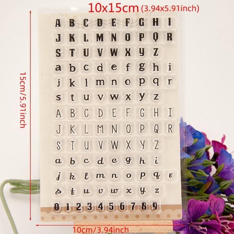 Silicone ClearStamps Word Letter Background Seal Stamps for Diary Card Photo X3UC