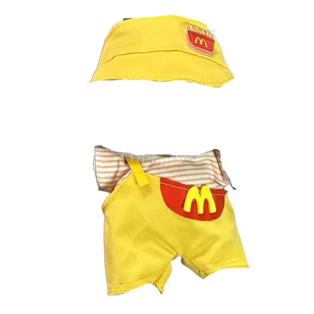 

1 комплект ремешок брюки 17 см Набор одежды Labubu Шляпа рыбака Плюшевая одежда для кукол Детские игрушки для девочек style 8