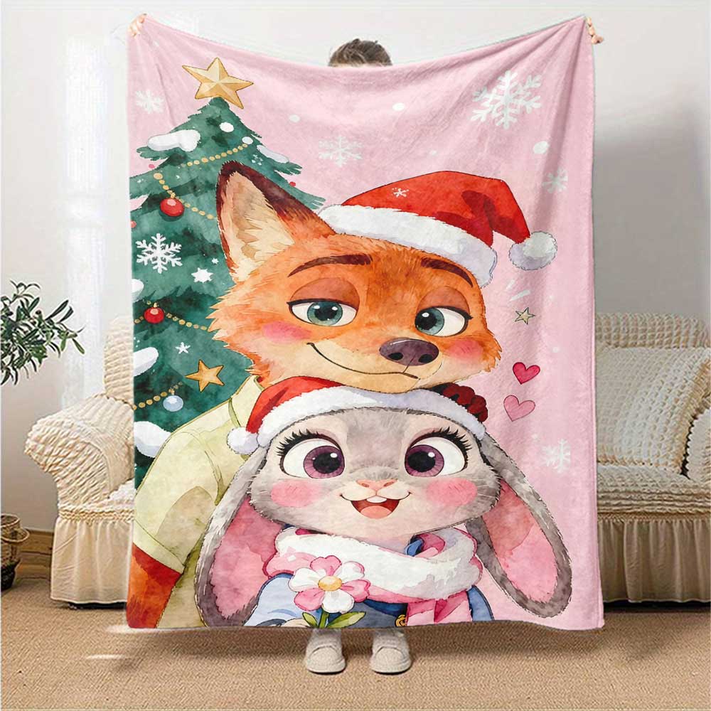 Zootopia Adventure Gift Blanket Warmthful Decor Versatile for Sofa Couch Office Bed Picnics for All Occasions Modern Style Ideal Gift Family Y25