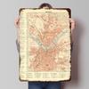 Vintage Map Dresden 19 Jh Tinplate Posters Customizable Wall Art Retro Vintage Metal Signs for Home Room Mancave Decoration Cozy