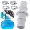 Pack Of 4 Pool Hose Replacement divisions With 8 Fasteners For Secure Water Tight Connection In Swimming Areas And Fountains