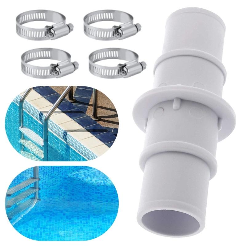 Pack Of 4 Pool Hose Replacement divisions With 8 Fasteners For Secure Water Tight Connection In Swimming Areas And Fountains