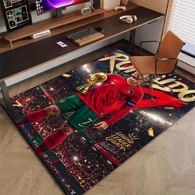 1pc Number 7 Soccer Design Printed Area Rug Carpet for Bedroom Living Room Home Decor Rugs Mat Non Slip Mat Rug for Bedside