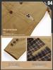 Men's Cotton Lapel Jacket Shirt - Large Size, Solid Color, Business Casual, Spring/Autumn.