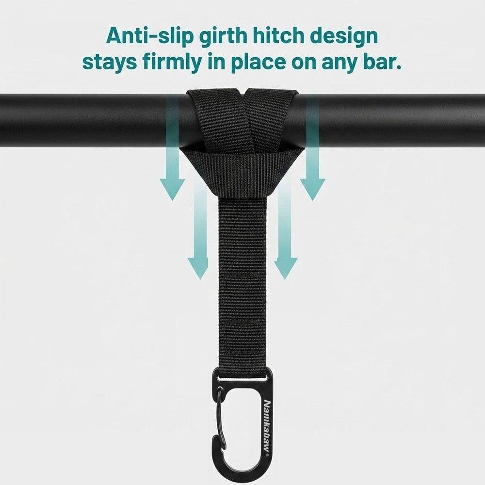 2pcs Multifunctional Webbing Spring Snap Hook Black Hanging DIY Backpack Keychain for Electric Bike