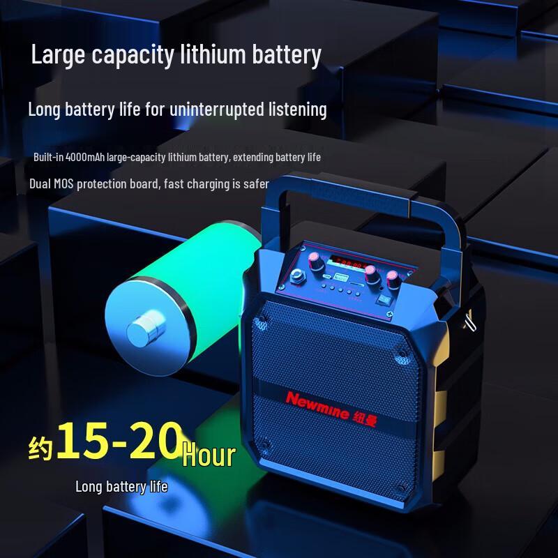 Newsmy K97 Portable Bluetooth Speaker with Microphone and Radio