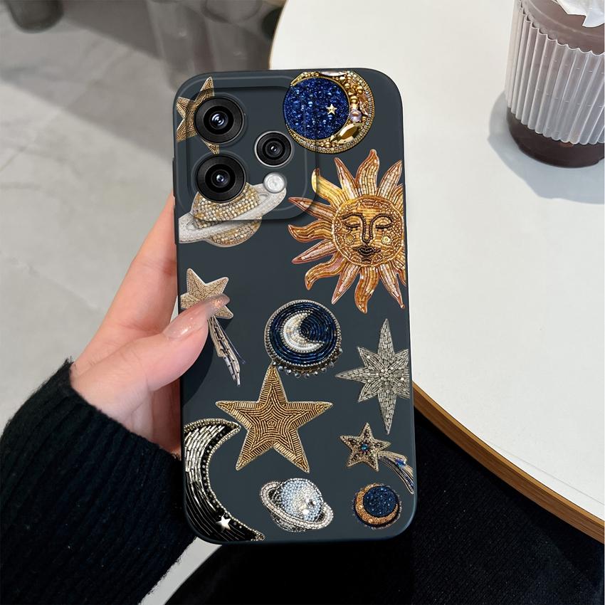 For Oppo Reno 15 14 13 12 11 Pro 15F 15C 11F Phone Shell Elegant Flowers Soft Liquid Silicone Lightweight Case for OPPO Reno Shockproof Durable Bumper