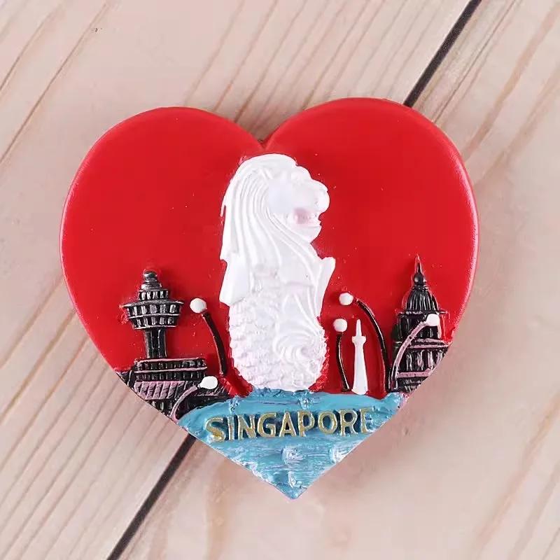 

Singapore Travelling Souvenirs Merlion Fridge Stickers Thailand Malaysia Kuala Lumpur Fridge Magnets Home Decor Wedding Gifts