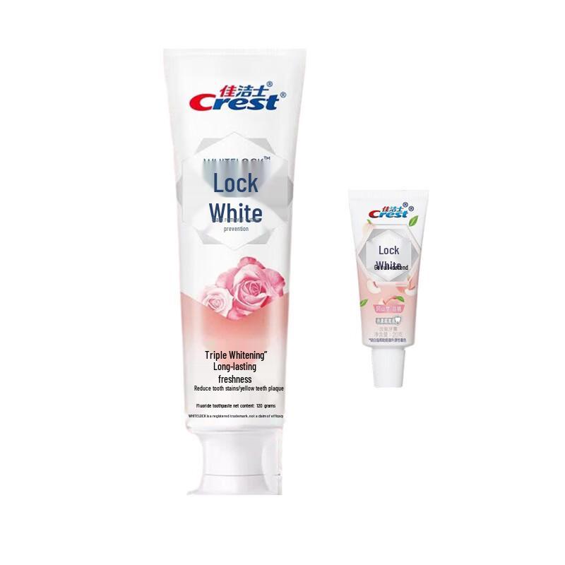 Crest Dual-Color Whitening Toothpaste (Rose & White Peach)
