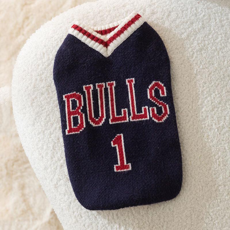 

Одежда для собак Осень и Зима Мода Корги Баскетбольная Спортивная Жилетка Свитер Маленькие и Средние Собаки Такса Одежда для Питомцев XXL (recommended weight 38-22.5 kg) тёмно-синий