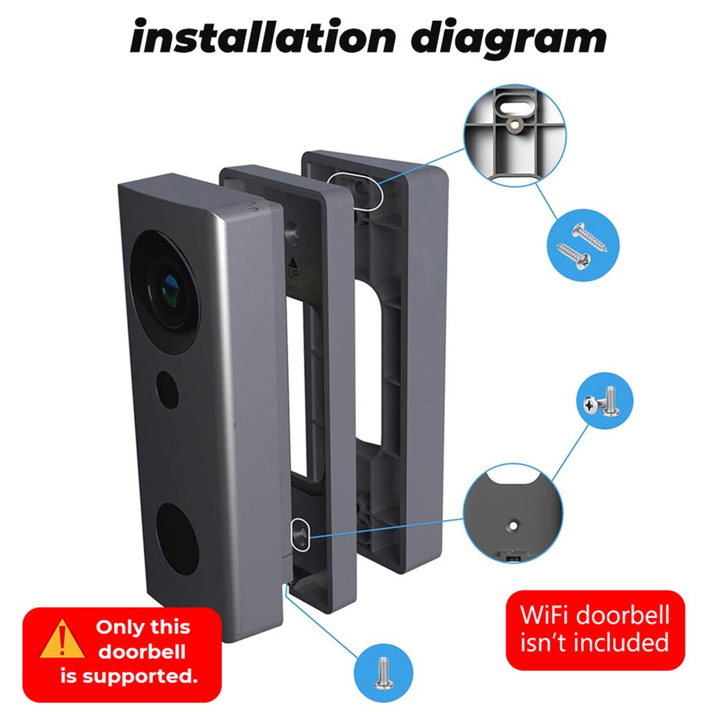 Easy Installation Doorbell Support Convenient Doorbell Hold PC Doorbell Bracket Secure Stand Clear Driveway/Front Yard