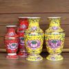 1pc Ceramic Lotus Vase Household Enamel Colored Flower Vase Buddha Hall Vase Temple Sacrificial Decoration Home Decoration