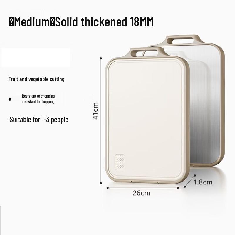 Wu Tuo Dual-Sided Stainless Steel & Plastic Cutting Board