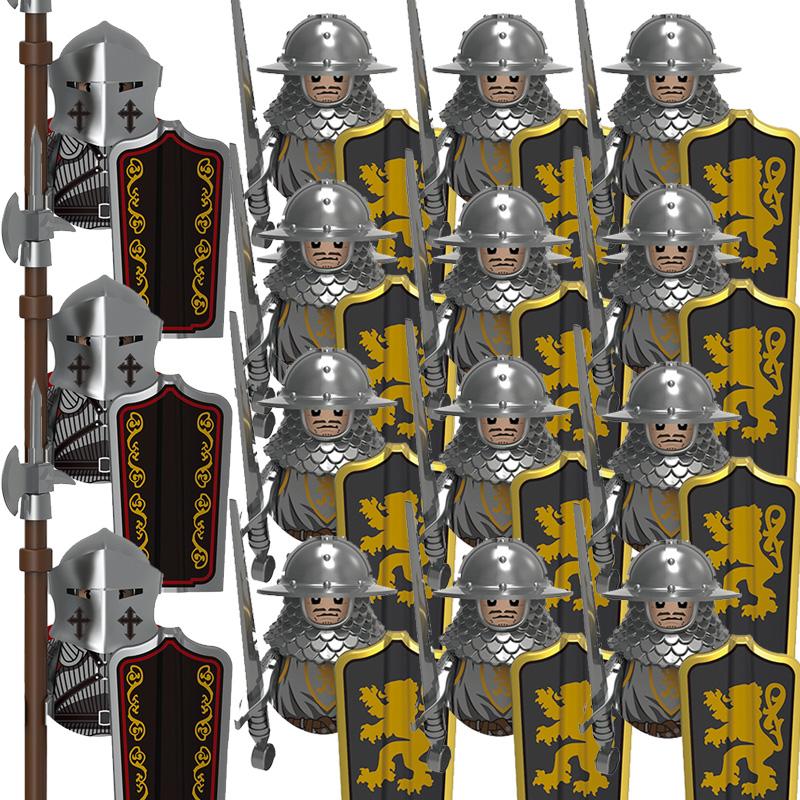 Kids Toys Medieval Military Figures Imperial Forbidden Army Knight Legion Ancient Soldier Suits Building Blocks Model Gifts