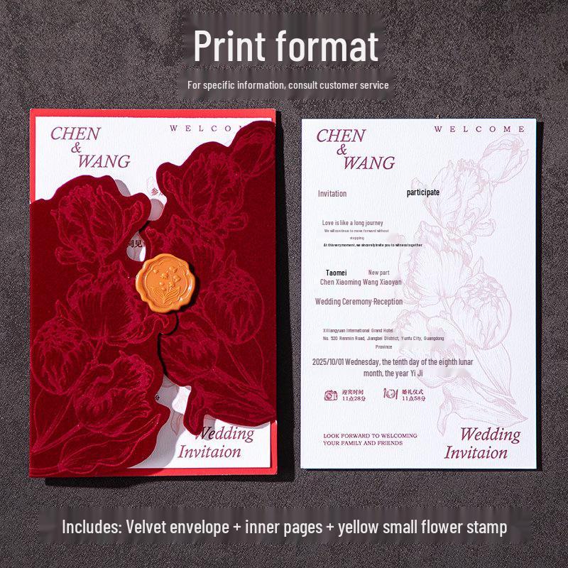 2025 Elegant French Wedding Invitation & Thank You Card Set