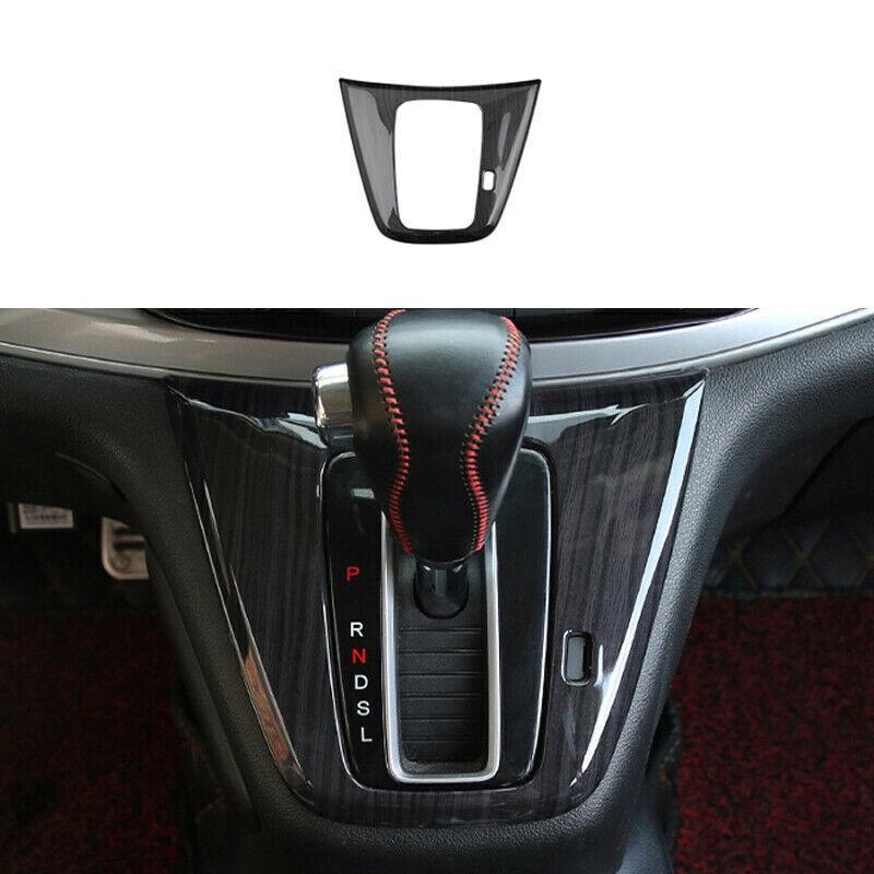For Honda CR-V 2012-2016 Black Wood Grain Central Console Gear Shift Frame Trim