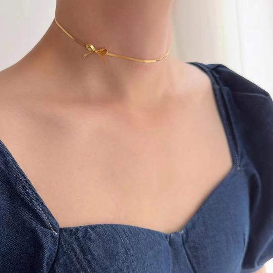 Schleifen-Choker-Halskette Ohrringe Damen Schleifen-Hängeohrringe Lange Quaste Schleifenknoten-Drop-Ohrringe für Hochzeit, Abschlussball, Party Schmuck Geschenke