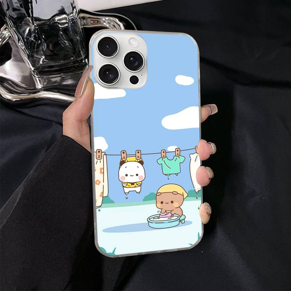 Cute Bubu Dudu Cartoon For IPhone 17 16 15 14 13 12 11 Plus Pro Max Satin Colorful Glossy Surface Phone Case
