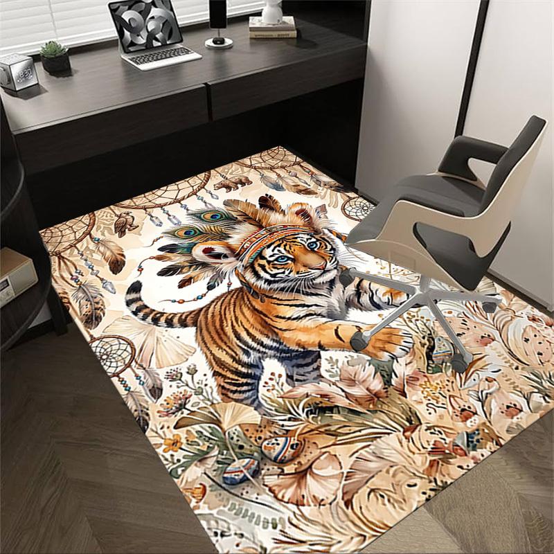 

1PC Tiger Feather Non-Slip Floor carpet, Office, family, bedroom, Studio - Large Area Rug, Decorative Mat, Longlasting Material-C0502 60cm by 90cm