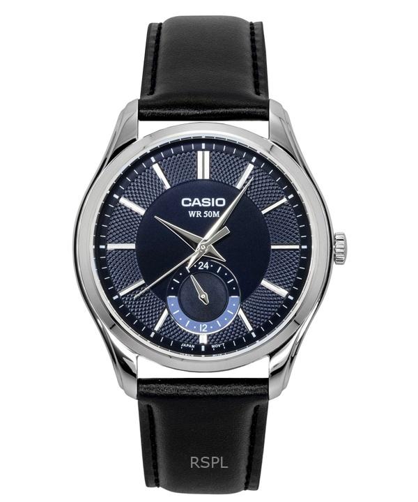 Casio Analog Leather Strap Blue Dial Quartz MTP-B315L-2AV Men's Watch