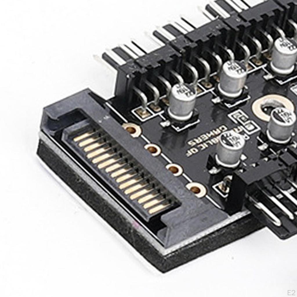 -Pin PWM Cooler Fan, HUB Splitter Extension Socket, 12V Power Supply Controller