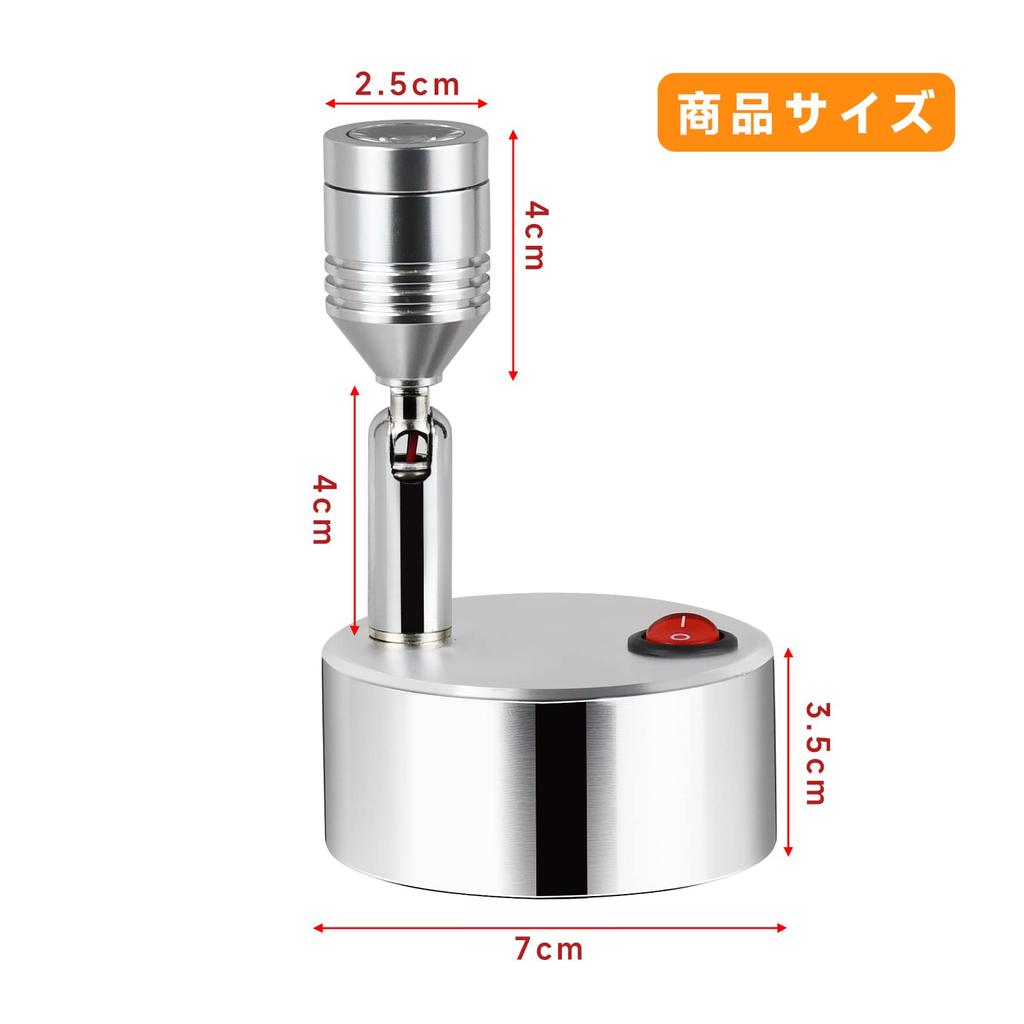 zmayastar Wire-Free LED Spotlight, Set of 2, Special Offer, Showcase Lighting, Ceiling Lighting, Adjustable Angle, Warm White, ZM-TYNN-010D