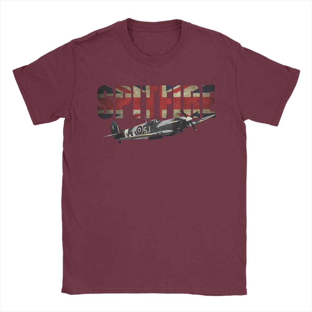 Herren Damen T-Shirt Spitfire Union Jack UK Flagge T-Shirts Trendy Cool Sommer T-Shirt Großartig Reine Baumwolle Kleidung Geschenk