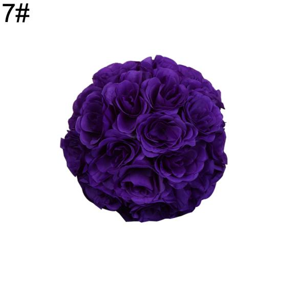 7inch Artificial Rose Silk Flower Kissing Ball Wedding Party Mall DIY Decoration