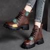 Fashion Woman Short Shoes Moccasin British Style Splicing Colour Ankle Boots for Women Y2k Chic and Elegant Pu Booties Goth Hot Footwear