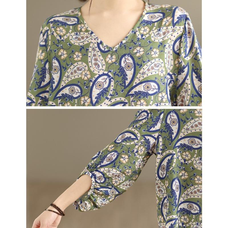 DIMANAF 2026 Women Plus Size New Summer Beach Blouse Shirt Thin Casual Lady Tops Tees Print Shirts Loose