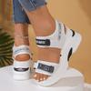 Mode Luxus Damen Plateau Sandalen Neu Sommer Vielseitig Keilabsatz Erhöhte Damenschuhe Mode Luxus Sandalen Strandschuhe Femme