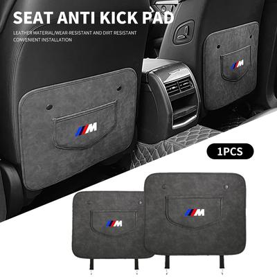 YAMHS1 New PU Leather Car Anti-Kick Mats Auto Seat Back Protector Cover For M E36 E46 E90 E60 F10 F30 E39 F20 E87 E92 G30 X5 E70 X1