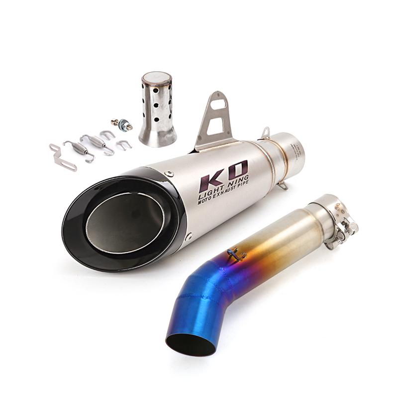 For Suzuki GSX-S750 Suzuki GSR 750 BK750 Motorcycle Exhaust Muffler Tail Pipe Mid Connect Tube Slip On Stainless Steel Escape