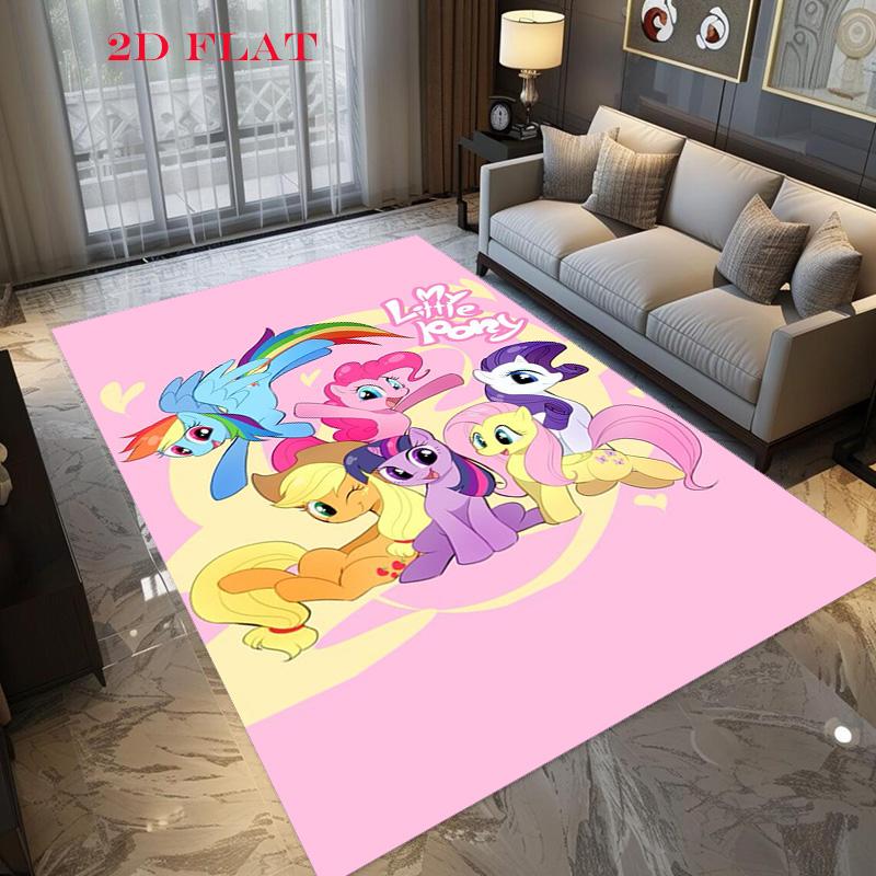 Dreamy Ponies Friendship Hug Carpet Home Decor Printing Dormitory Decoration Bathroom Mat Protective Pad