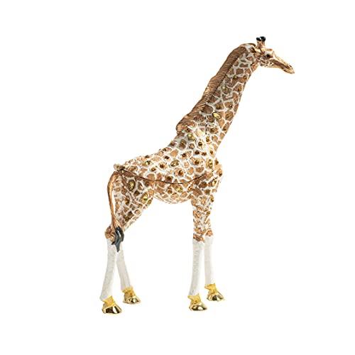 

FJ FENGZHIJIE Giraffe Figurine, Home Decor Accent, Trinket Box, Jewelry Box, Hand-Painted with Hinges, Animal Trinket Box, Elegant Home Decor & Unique