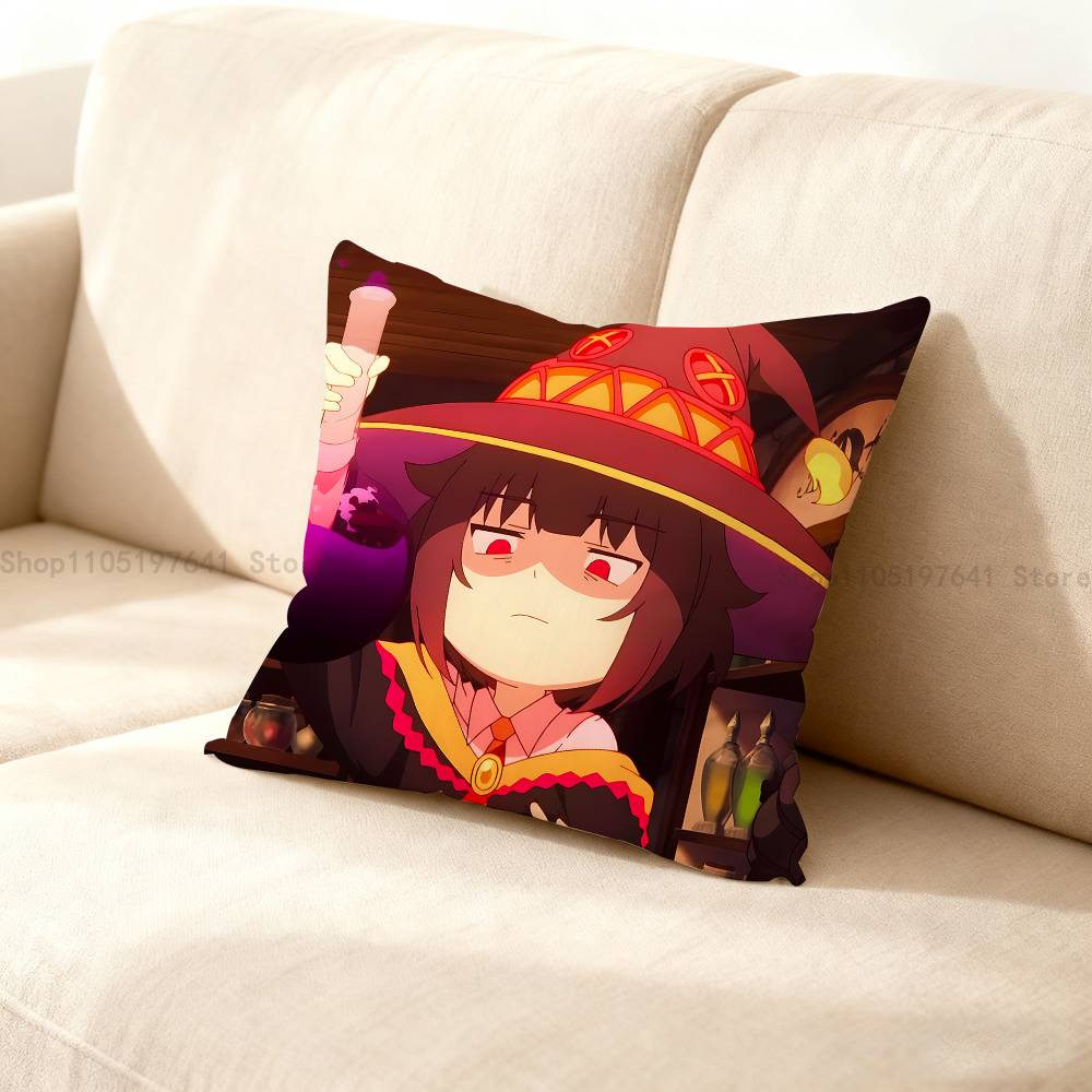 Megumin Anime K-KonoSubaS Kuddfodral Kuddeöverdrag Heminredning Födelsedagspresent Kuddfodral