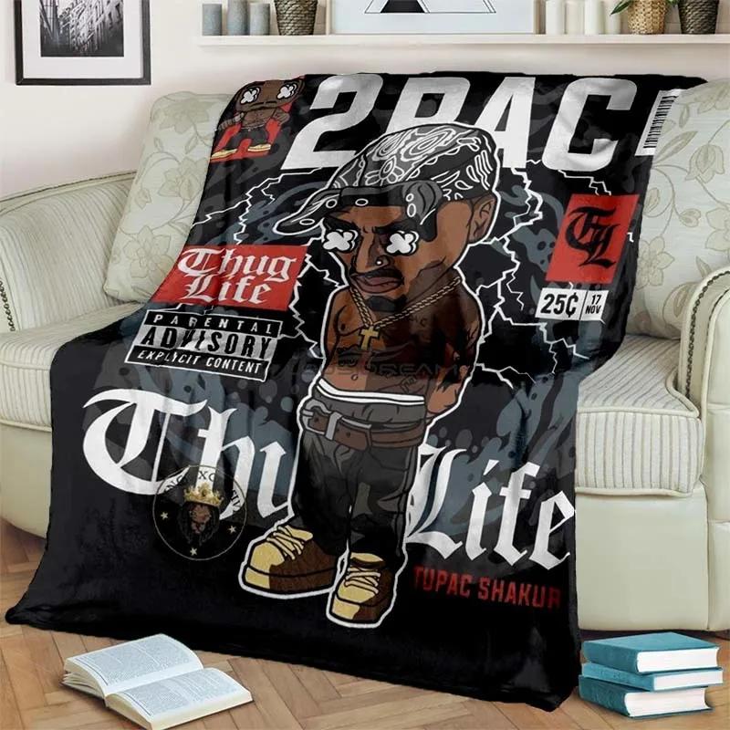 6 Size Rap Singer 2Pac Blankets 3D Printing Comfortable and Soft Picnic Blanket Gift To Family or Friends picnic blanket