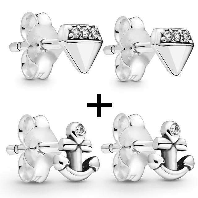 2 Paare/los Silber Überzogene Kristall Stern & Mond Blume Stud Ohrringe Für Frauen Frau Kubikzircon Weiblichen Ohrringe Bijoux Hochzeit geschenk