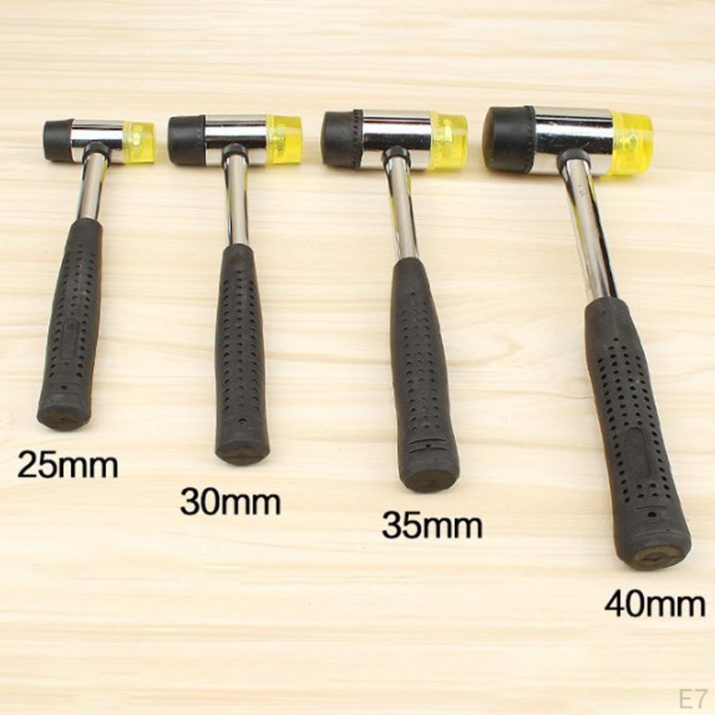 Mallet Rubber Hammers Double Sided Repair Tools DIY Lightweight