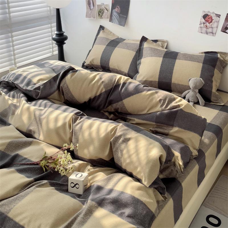 

Набор из 4 предметов Класс А Материнский Младенческий класс Маленький Свежий Шлифованный Набор из 4 предметов Приятная к коже Простыня Стиранный хлопок Пододеяльник Общежитие Набор из 3 предметов 150X200cm single quilt cover