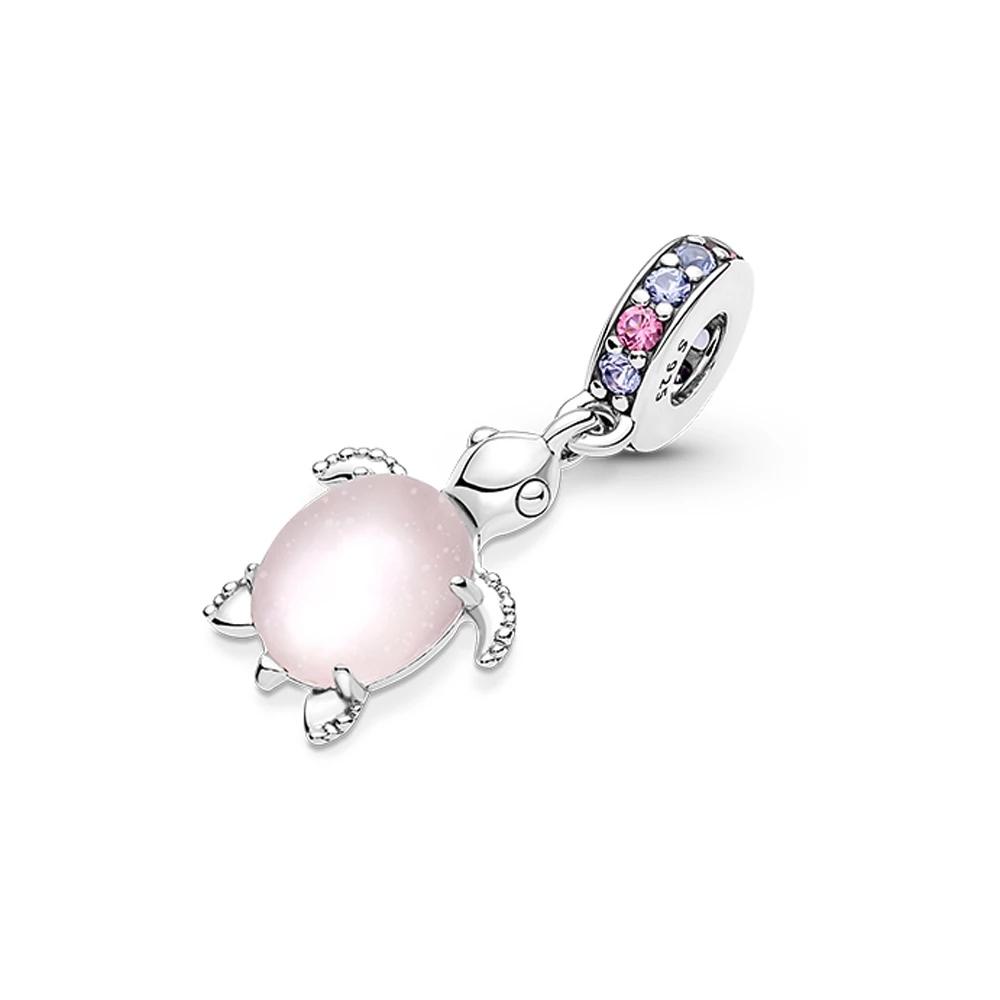 925 Silver Turtle Chameleon Ocean Pendant Charm DIY Bead for Bracelet Fashion Jewelry New